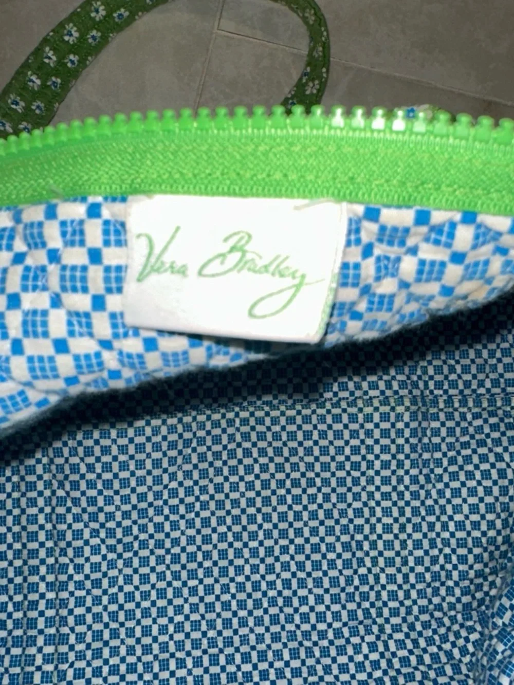 Vera Bradley Green Quilted Floral Paisley Tote